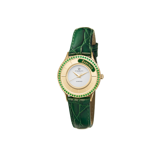 UNDERBERG Collect watch gold pl green