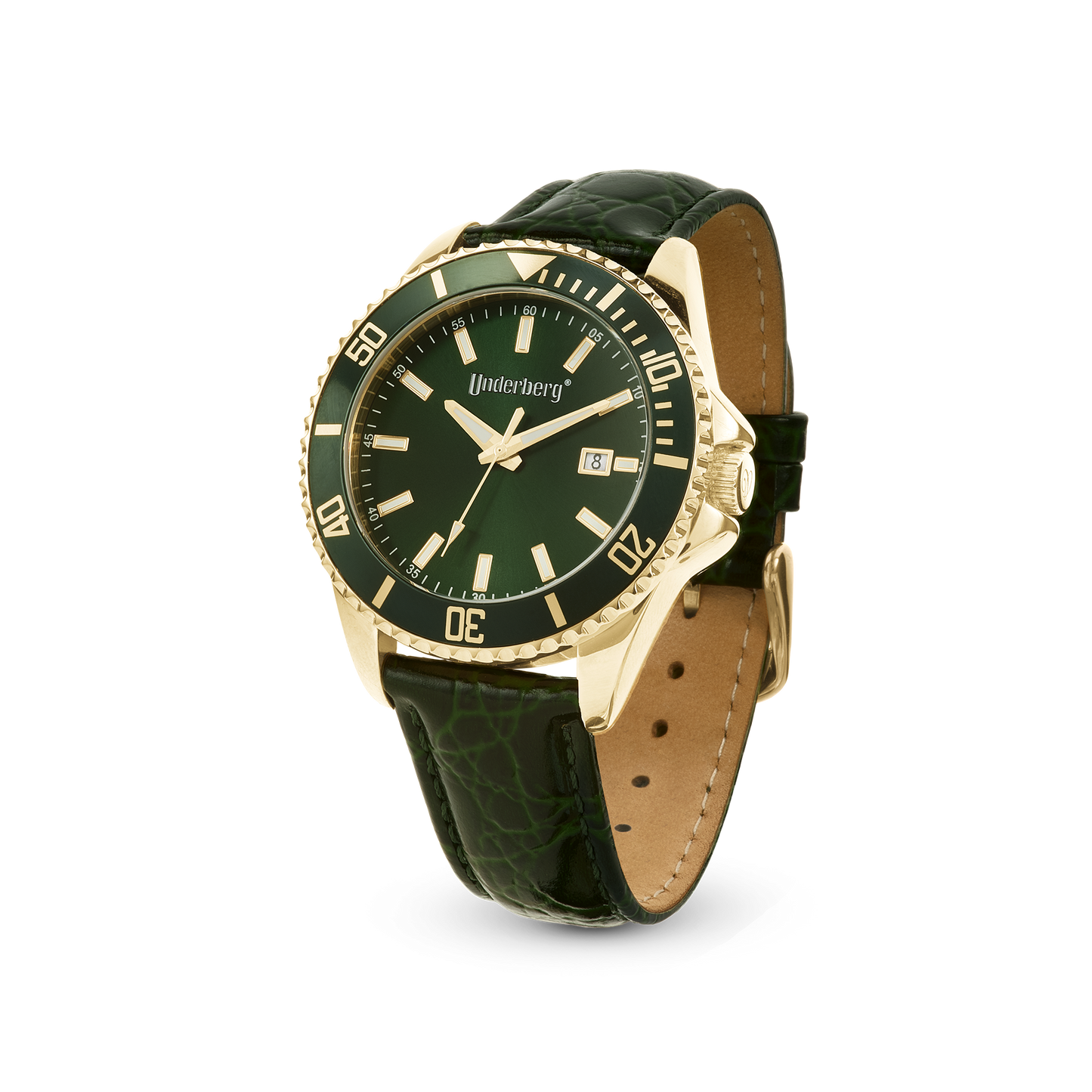 UNDERBERG Gents watch, gold plated.
