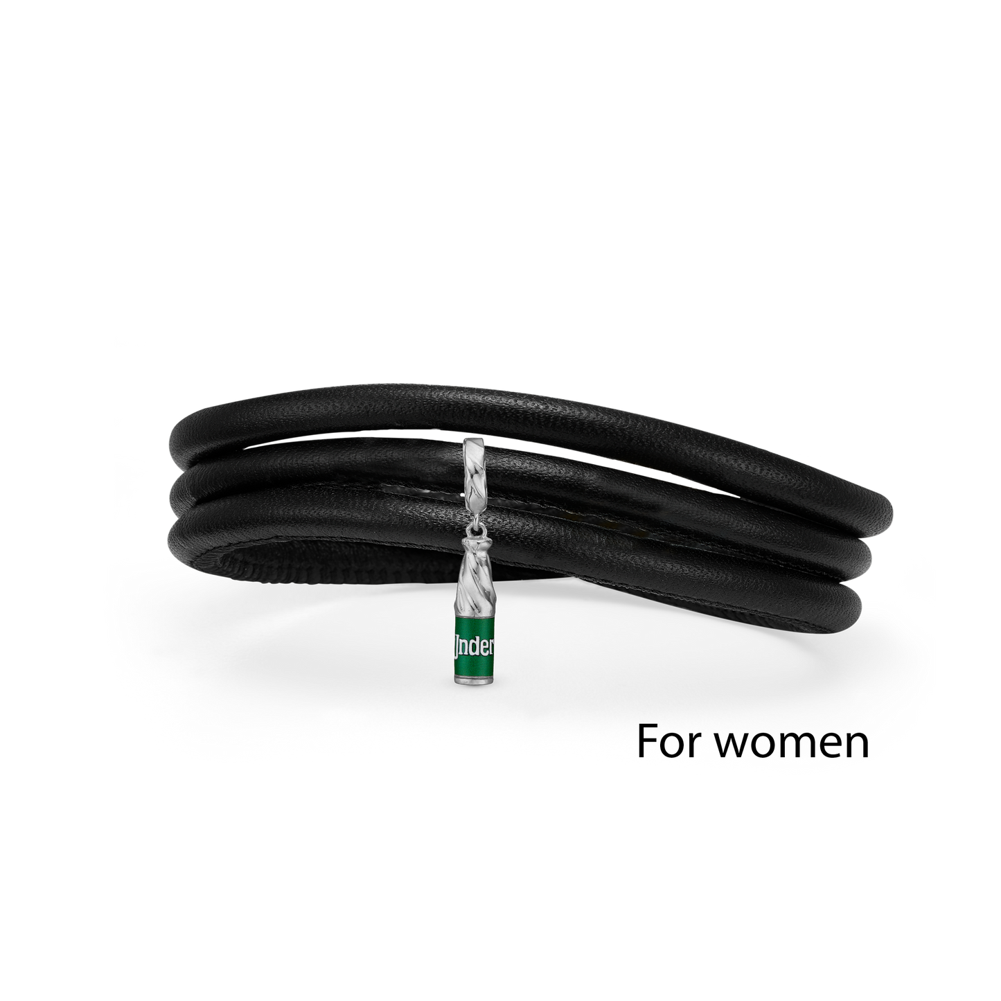 UNDERBERG Leather silver charm