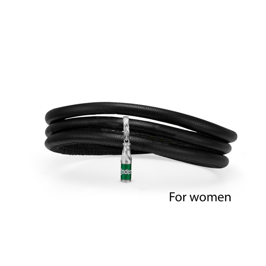 UNDERBERG Leather silver charm