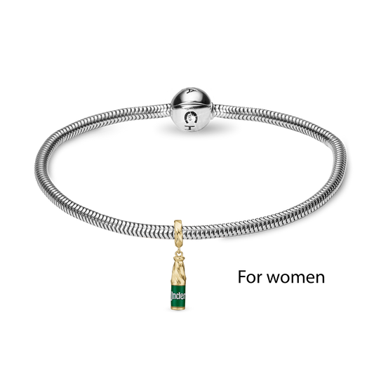 UNDERBERG Silver bracelet gold pl charm