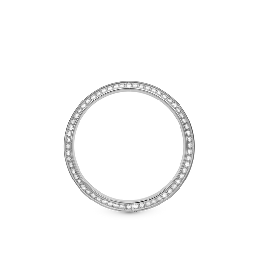 Top Bezel, silver with 60 white CZ