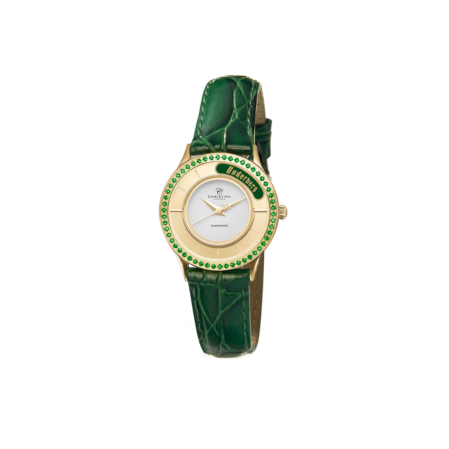 UNDERBERG Collect watch gold pl green