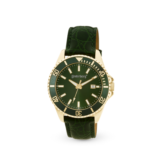 UNDERBERG Gents watch, gold plated.