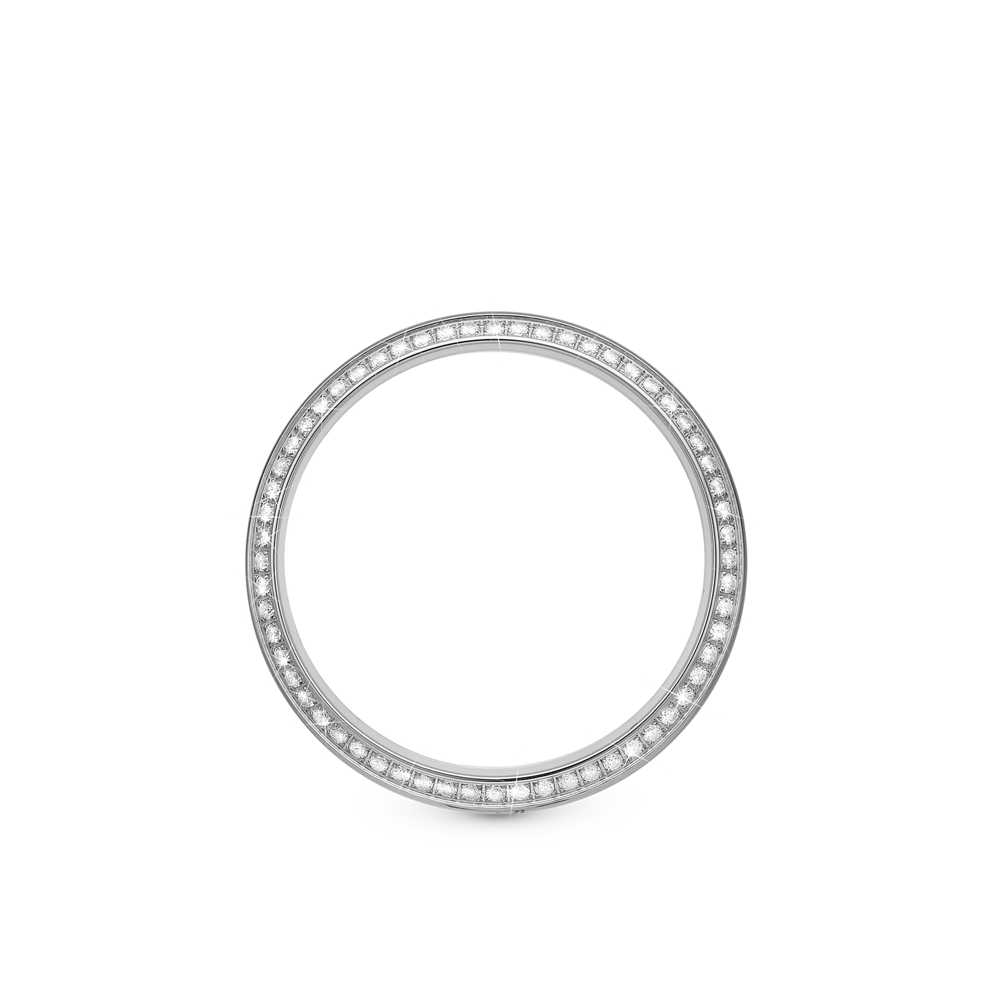 Top Bezel, silver with 60 white CZ